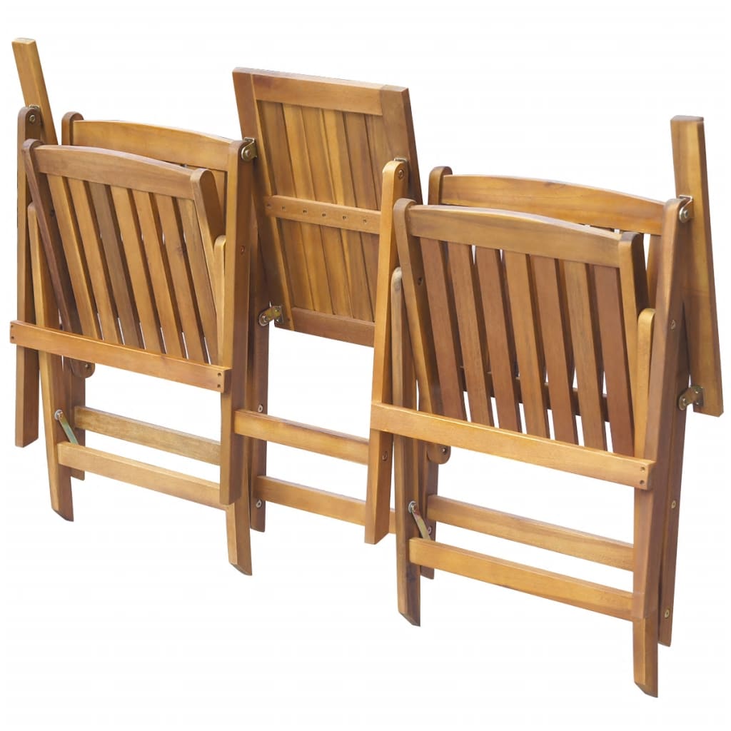 Folding Garden Bench | Brown | Solid acacia wood | Medium | Foldable