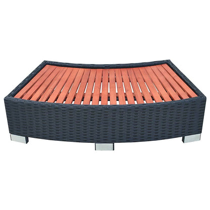 42700 vidaXL Spa Step Poly Rattan 92x45x25 cm Black