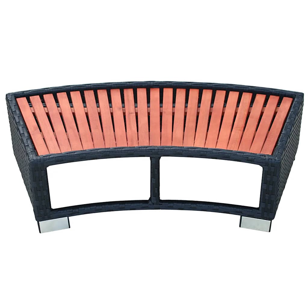 42700 vidaXL Spa Step Poly Rattan 92x45x25 cm Black