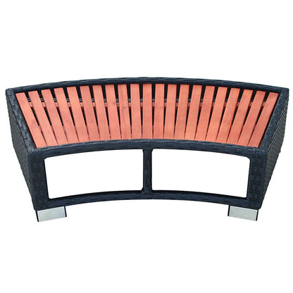 42700 vidaXL Spa Step Poly Rattan 92x45x25 cm Black