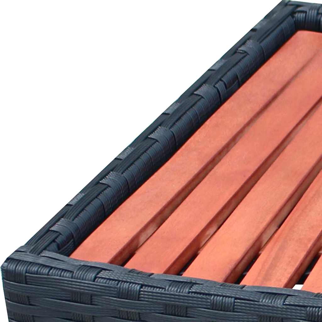 42700 vidaXL Spa Step Poly Rattan 92x45x25 cm Black