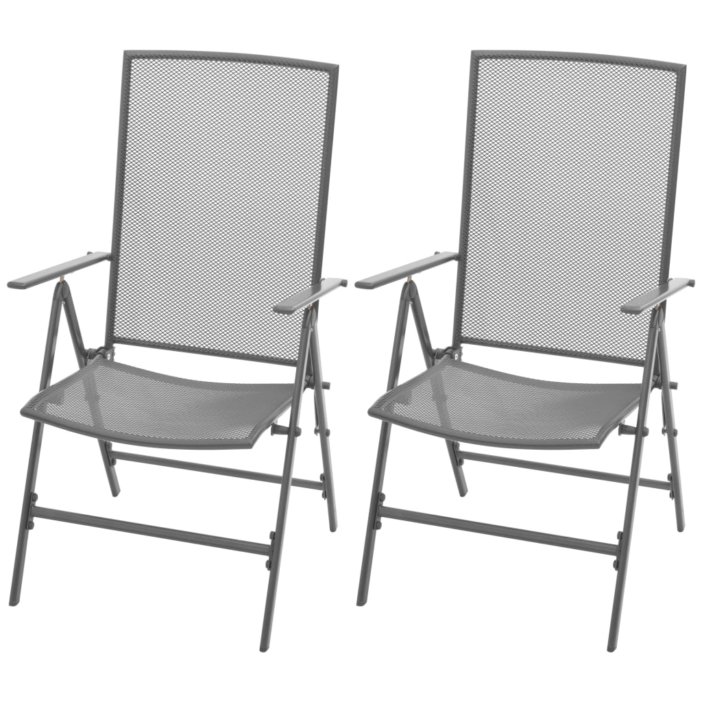 Reclining Chair | Set of 2 | Anthracite | E-coated, powder-coated steel