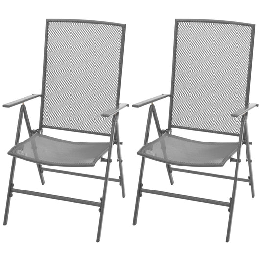 Reclining Chair | Set of 2 | Anthracite | E-coated, powder-coated steel