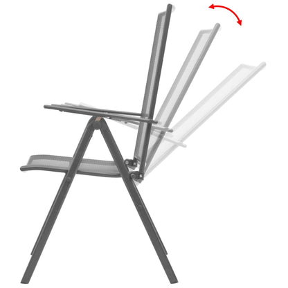 Reclining Chair | Set of 2 | Anthracite | E-coated, powder-coated steel