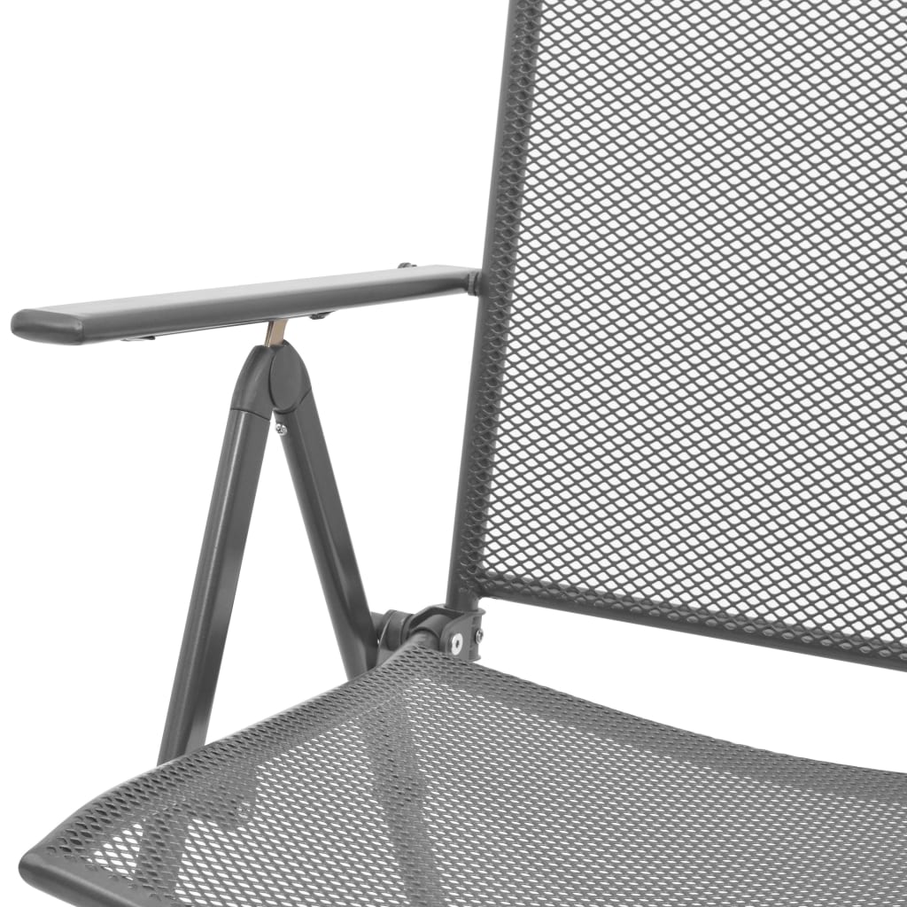 Reclining Chair | Set of 2 | Anthracite | E-coated, powder-coated steel