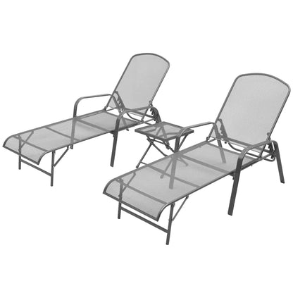 Sunlounger | Anthracite | E-coated, powder-coated steel | Large