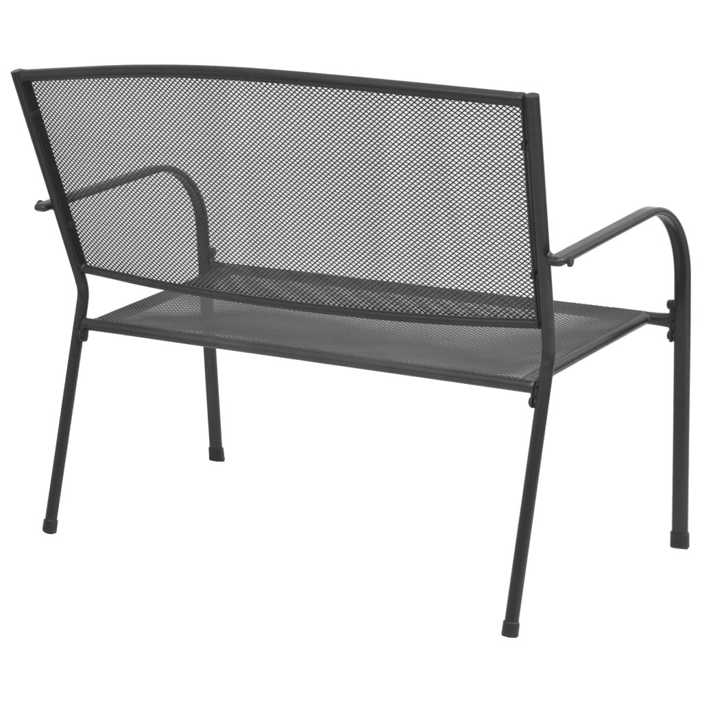 Garden Bench | Anthracite | E-coated powder-coated steel | Medium