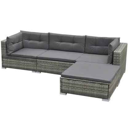 Patio Furniture | Grey | PE rattan, powder-coated steel, glass, polyester