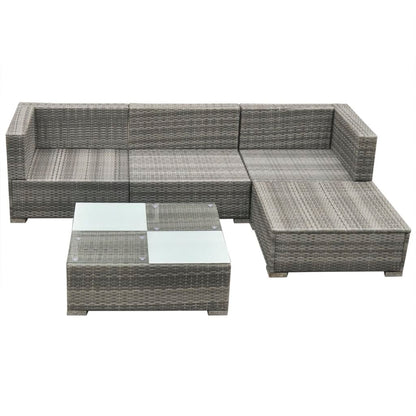 Patio Furniture | Grey | PE rattan, powder-coated steel, glass, polyester