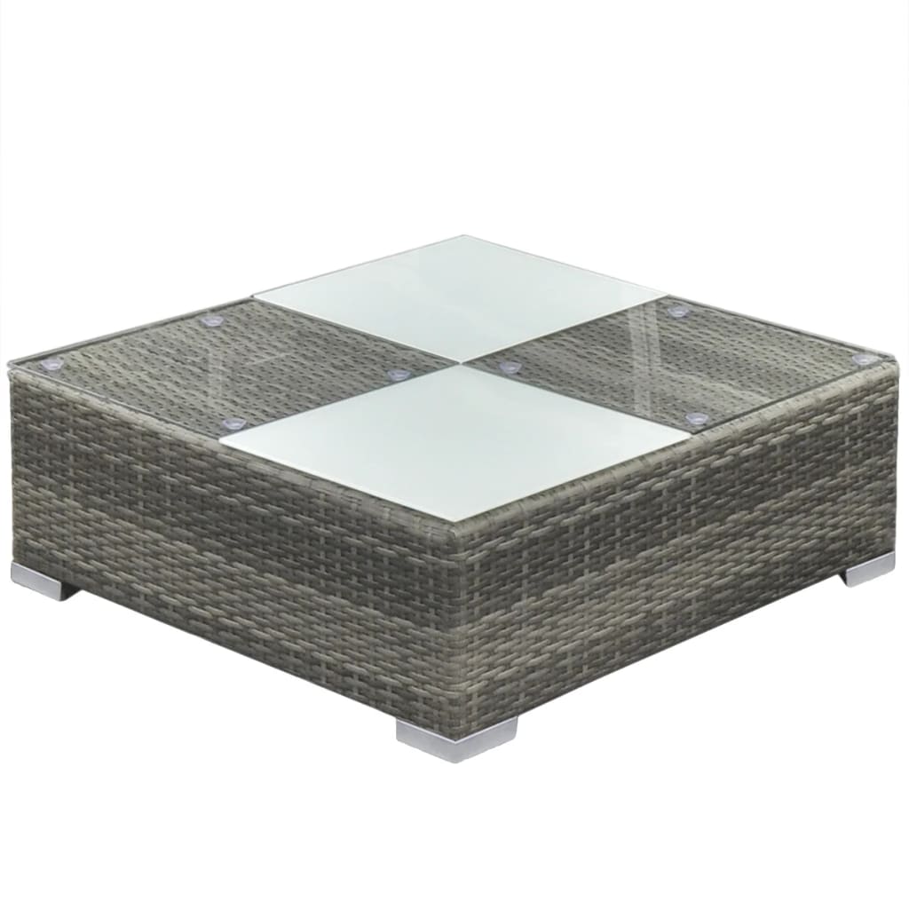 Patio Furniture | Grey | PE rattan, powder-coated steel, glass, polyester