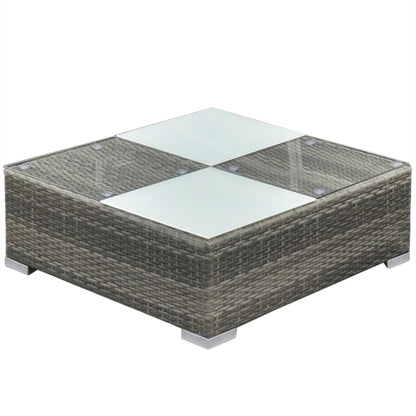 Patio Furniture | Grey | PE rattan, powder-coated steel, glass, polyester