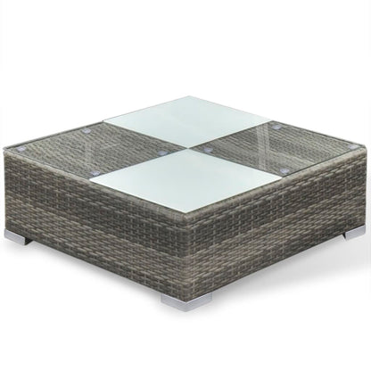 Patio Furniture | Grey | PE Rattan, Powder-coated steel, Glass, Polyester