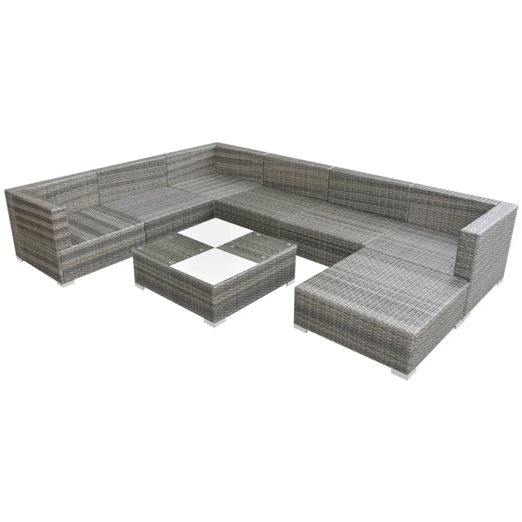 Patio Furniture | Grey | Powder-coated steel frame | 8 Piece Set