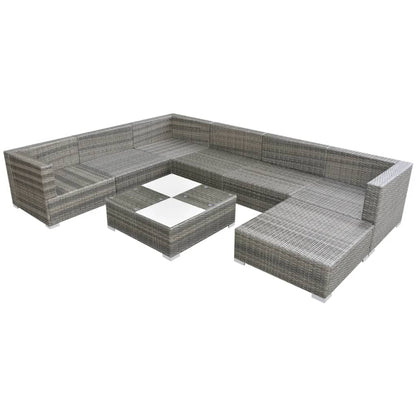 Patio Furniture | Grey | Powder-coated steel frame | 8 Piece Set