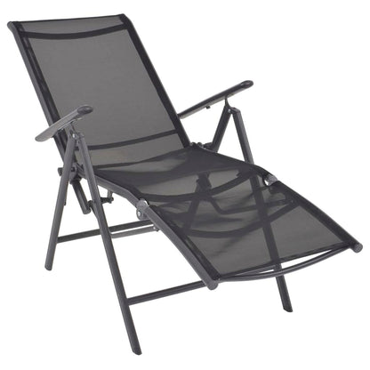 Sunlounger | Black | Aluminium | Medium | Adjustable Armrests