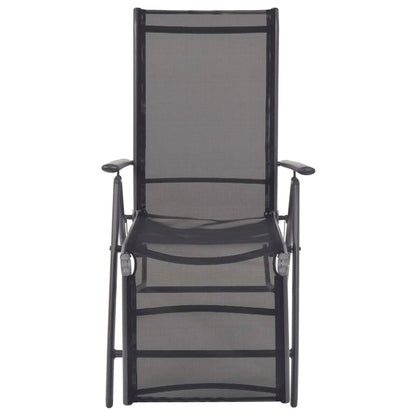 Sunlounger | Black | Aluminium | Medium | Adjustable Armrests
