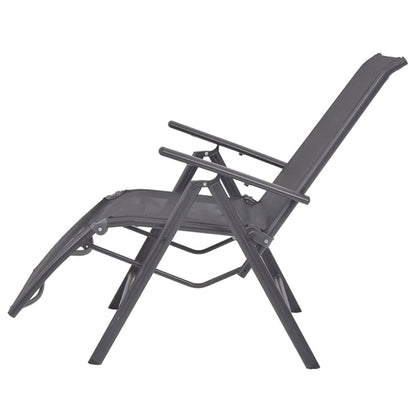 Sunlounger | Black | Aluminium | Medium | Adjustable Armrests