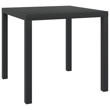 42790 vidaXL Garden Table Black 80x80x74 cm Aluminium and WPC