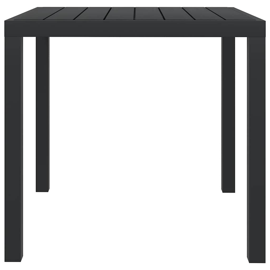 42790 vidaXL Garden Table Black 80x80x74 cm Aluminium and WPC