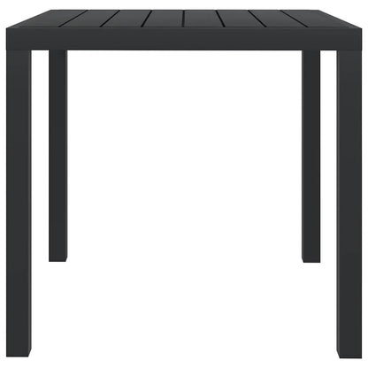 42790 vidaXL Garden Table Black 80x80x74 cm Aluminium and WPC