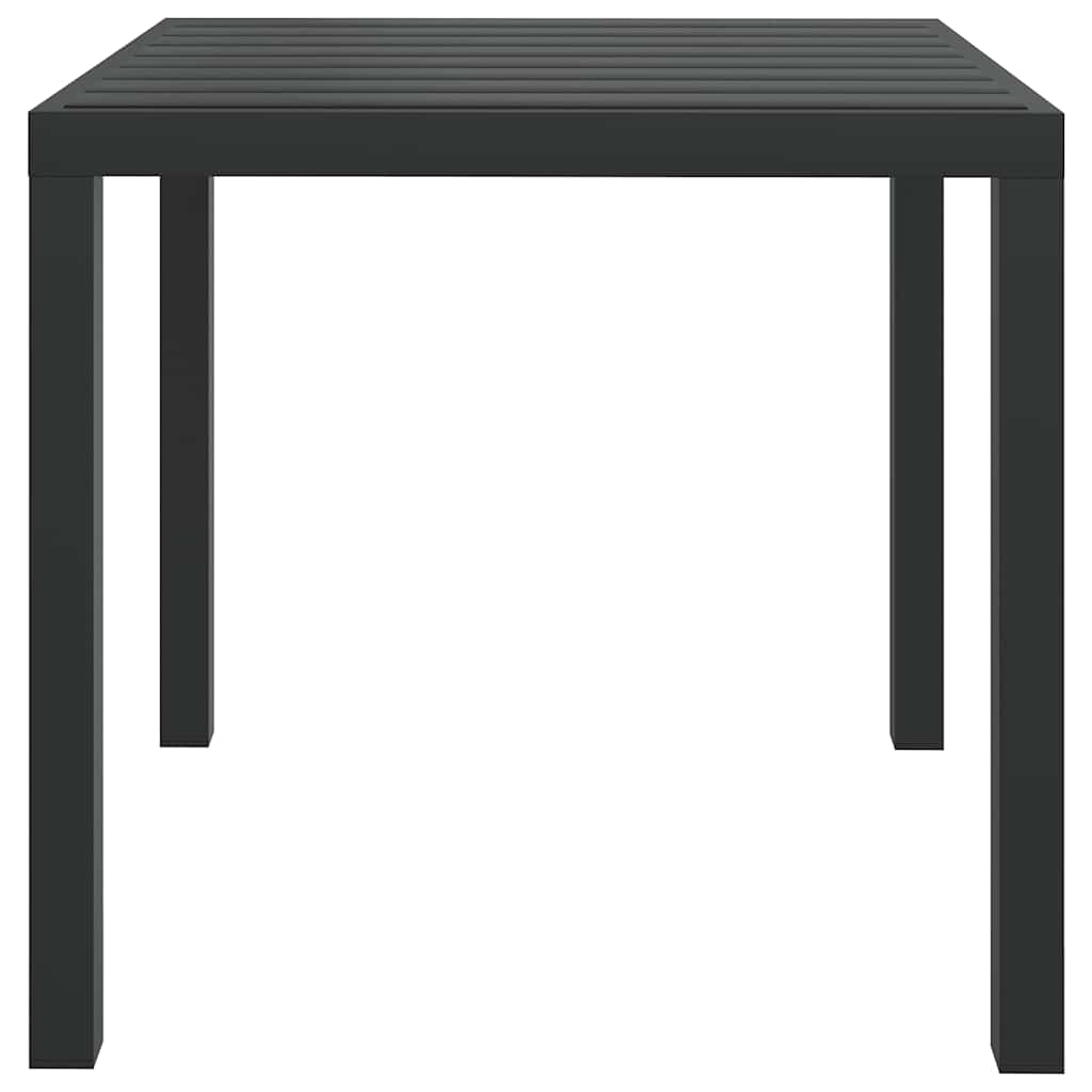 42790 vidaXL Garden Table Black 80x80x74 cm Aluminium and WPC