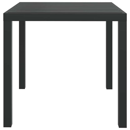 42790 vidaXL Garden Table Black 80x80x74 cm Aluminium and WPC