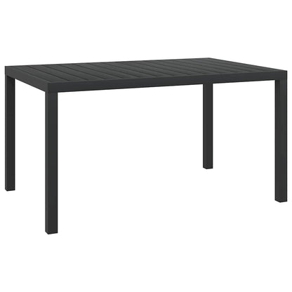 42791 vidaXL Garden Table Black 150x90x74 cm Aluminium and WPC