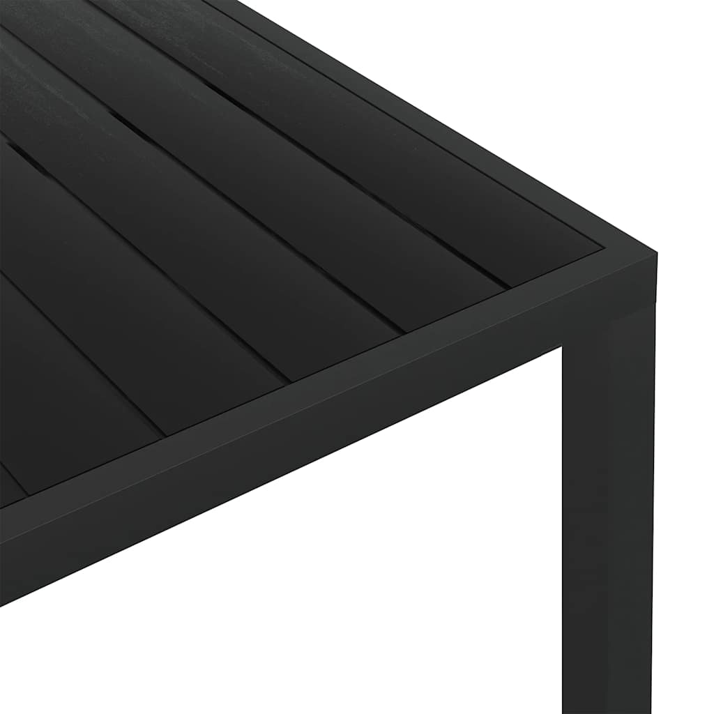 42791 vidaXL Garden Table Black 150x90x74 cm Aluminium and WPC
