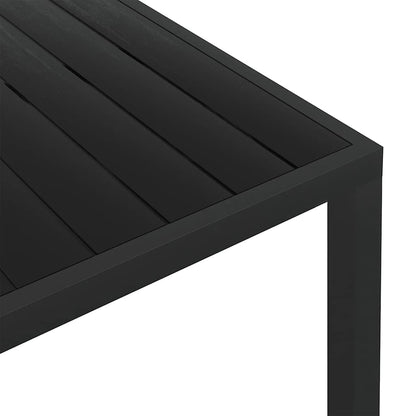 42791 vidaXL Garden Table Black 150x90x74 cm Aluminium and WPC