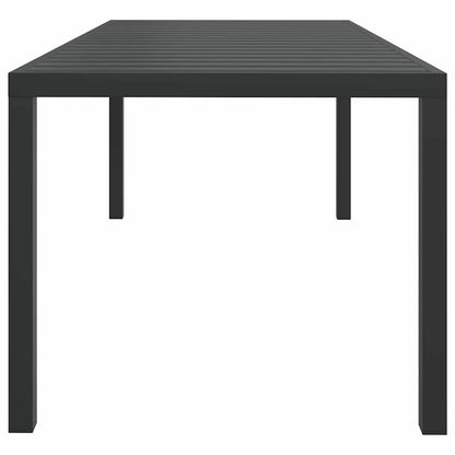 42792 vidaXL Garden Table Black 185x90x74 cm Aluminium and WPC