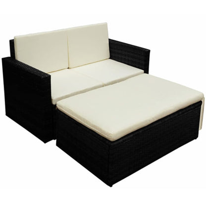 Patio Furniture | Black | PE Rattan, Powder-Coated Steel, 100% Polyester