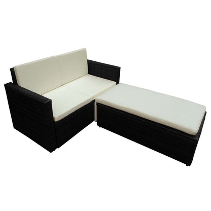 Patio Furniture | Black | PE Rattan, Powder-Coated Steel, 100% Polyester
