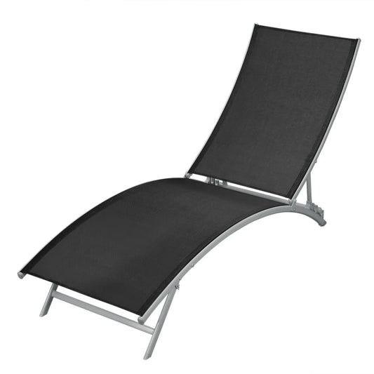 Sunlounger | Black | Steel | Durable | Sun Lounger | Waveform | Modern