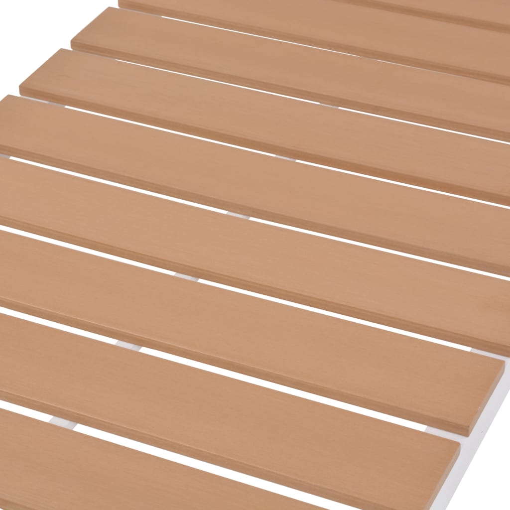 Sunlounger | White and brown | Aluminium and WPC | Standard