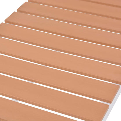 Sunlounger | White and brown | Aluminium and WPC | Standard