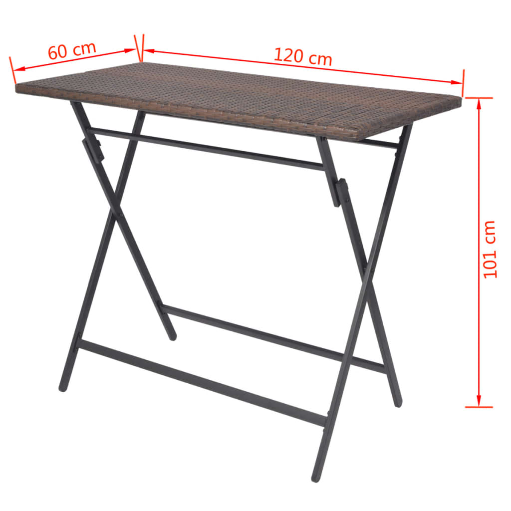 Patio Furniture | Brown | PE rattan, powder-coated steel | 7 Piece Set