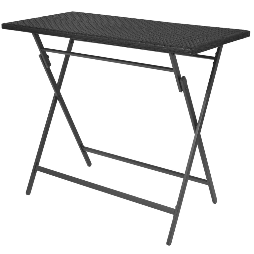 Patio Furniture | Black | PE rattan, powder-coated steel | 7 Piece