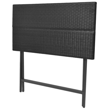 Patio Furniture | Black | PE rattan, powder-coated steel | 7 Piece