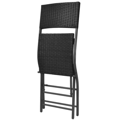 Patio Furniture | Black | PE rattan, powder-coated steel | 7 Piece
