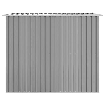Garden Storage Shed Grey Metal 257x205x178 cm