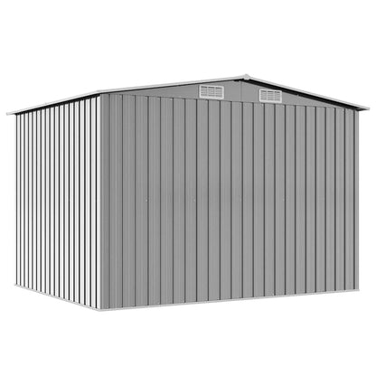 Garden Storage Shed Grey Metal 257x205x178 cm