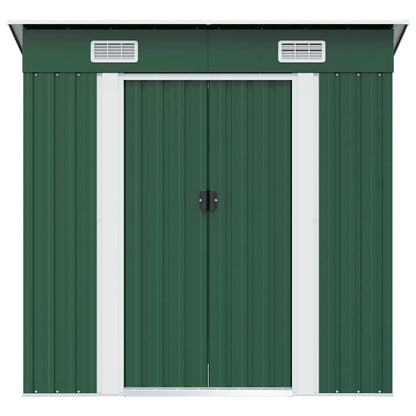 Garden Shed Green Metal