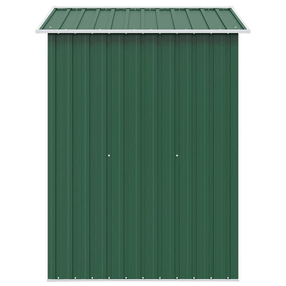 Garden Storage Shed Green Metal 204x132x186 cm