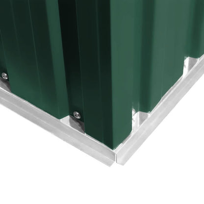 Garden Storage Shed Green Metal 204x132x186 cm