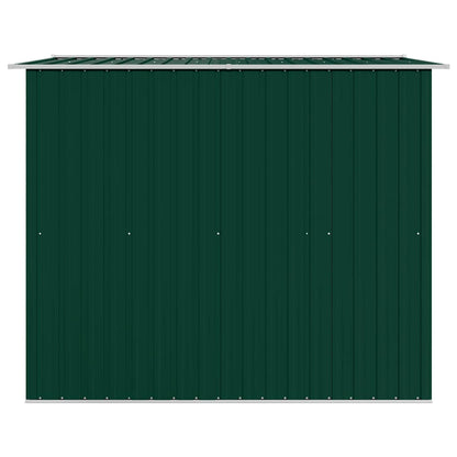 Garden Storage Shed Green Metal 257x205x178 cm