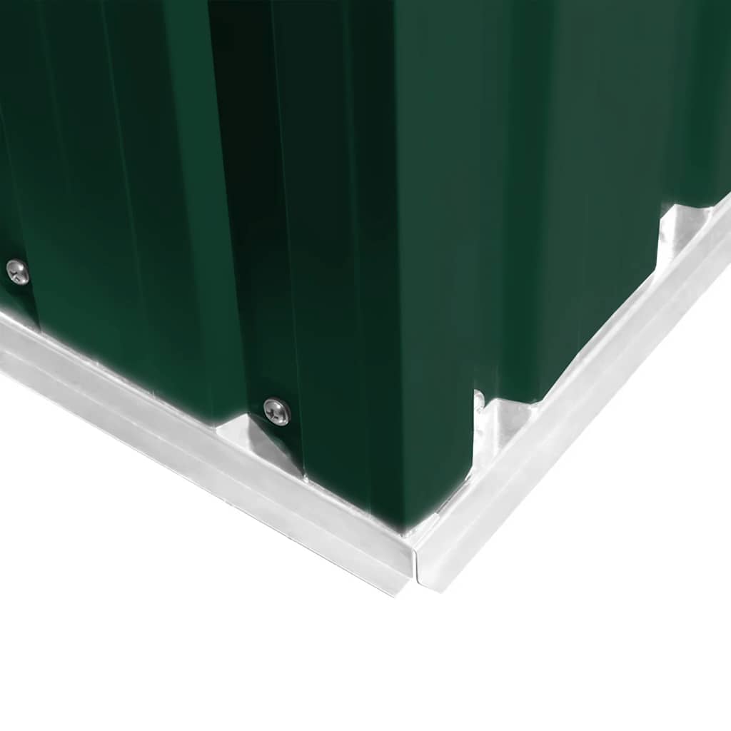 Garden Storage Shed Green Metal 257x205x178 cm