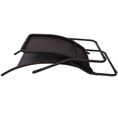 Sun Lounger | Brown | Poly Rattan, Powder-Coated Steel | Medium