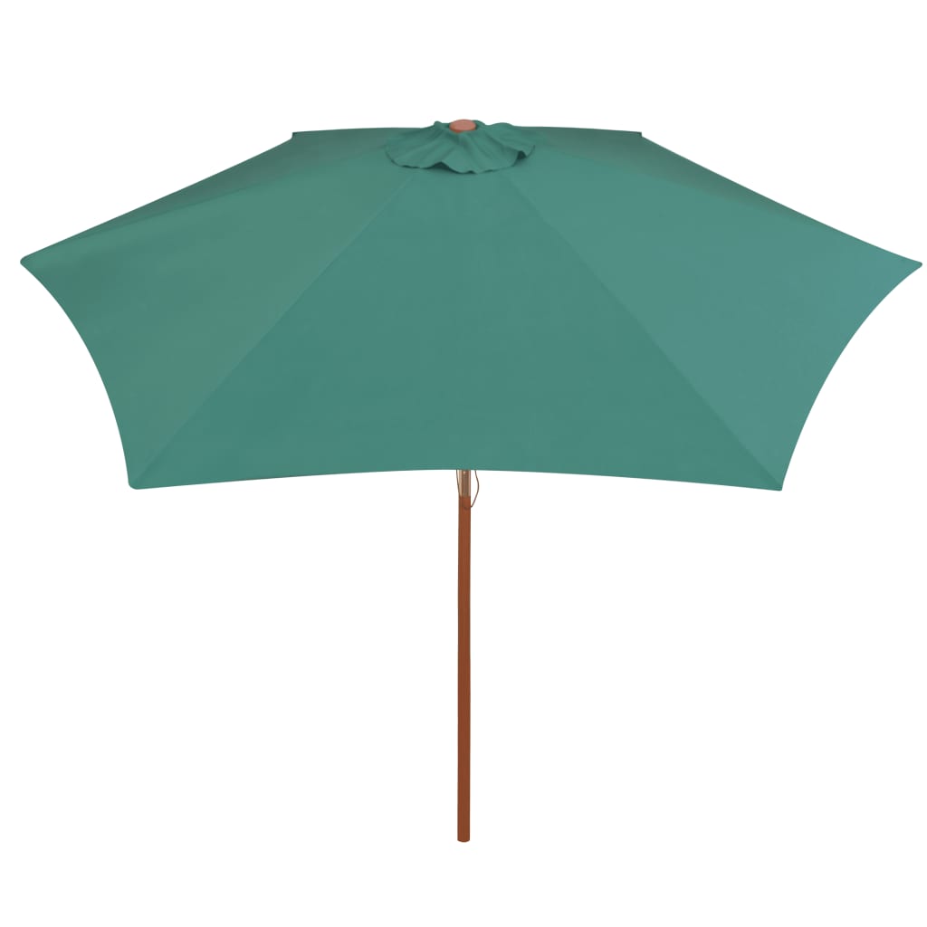 42961 vidaXL Parasol 270x270 cm Wooden Pole Green