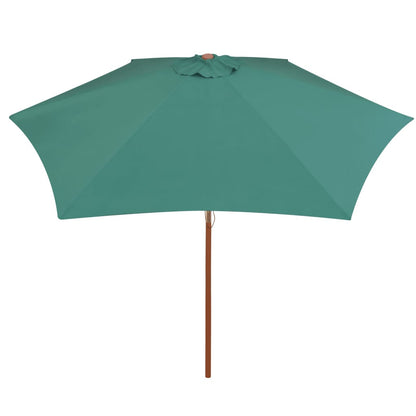 42961 vidaXL Parasol 270x270 cm Wooden Pole Green