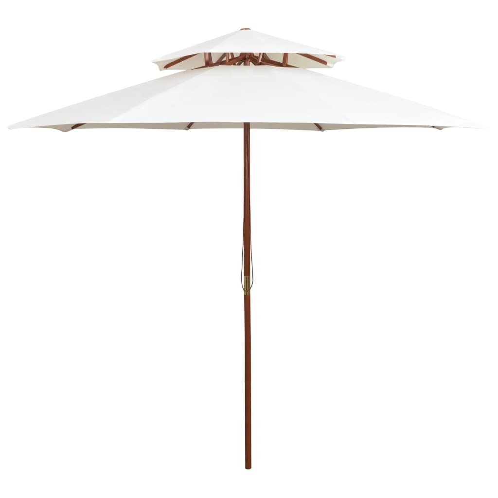 Parasol | Cream White | Polyester cover | Large | Adjustable Armrests